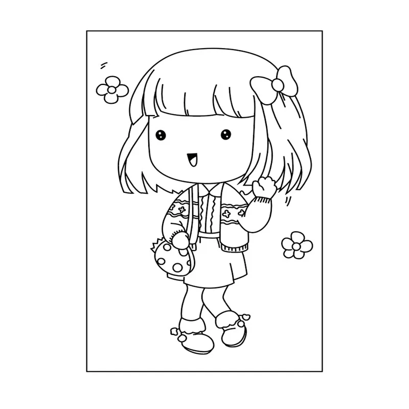 10*6 Pretty girl rubber stamp Transparent Clear Stamps Silicone Seals