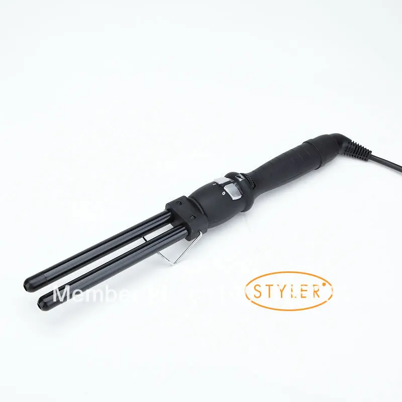

Ceramic Styler 110V- 240V 2 Triple Barrel Waver Hair Curler and Curling Iron Curling Wand Curl Double wand Hair iron