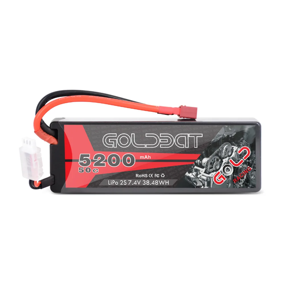 4 единицы GOLDBAT Lipo батарея для RC 5200mAh 7,4 V 50C 2S LiPo батарея с Deans Разъем для RC автомобиль грузовик Truggy Багги Танк Helicopt