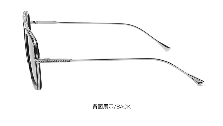 Модные Мстители Тони Старк стиль полета Солнцезащитные очки Мужские квадратные брендовые дизайнерские солнцезащитные очки Oculos De Sol ретро мужские