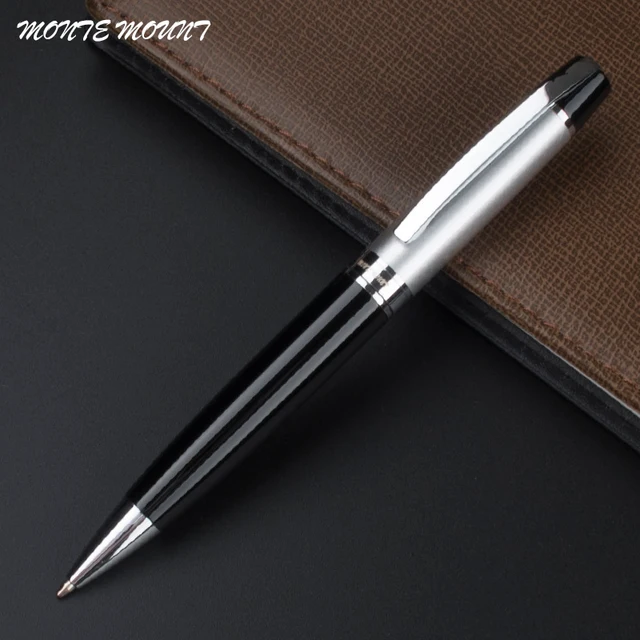 Aaa Quality Monte Mount Brand Black And Silver Mixed Metal Aaa Quality Monte Mount Brand Black And Silver Mixed Metal Ballpoint Pen School Office Supplies Hot