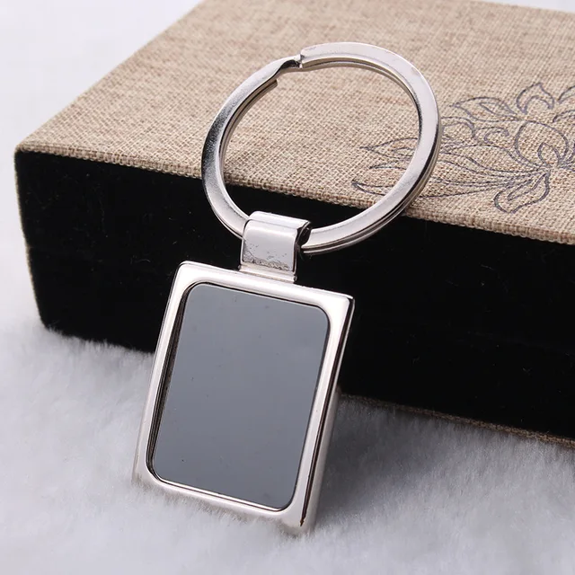 Promotional Advertising Logo Square Keychain Laser Lettering Promotional Advertising Logo Square Keychain Laser Lettering Business Cards Keyring Single Two Dimensional Code