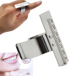 Нержавеющая сталь зубные палец линейка оборудования эндодонтические весы датчик инструмент стоматолог инструмент