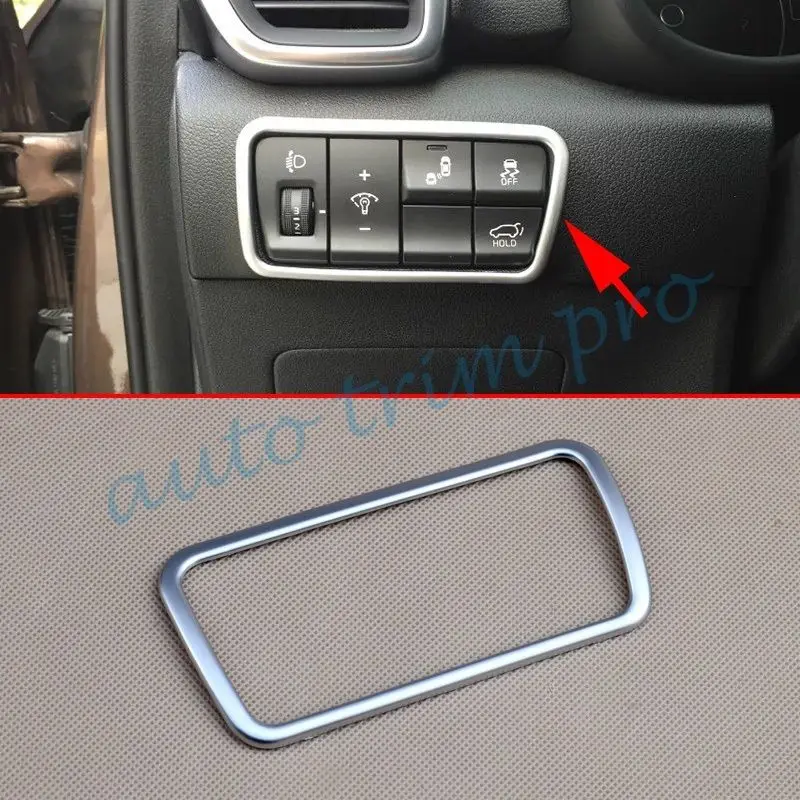 

ABS Chrome Inner Parts Control Panel Light Lamp Switch Cover Trim Fit For Kia Sportage QL 2016 2017 2018 Accessories LHD