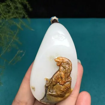 

J08#Hetian jade tiger Hu Shengwei pendant, fine jade