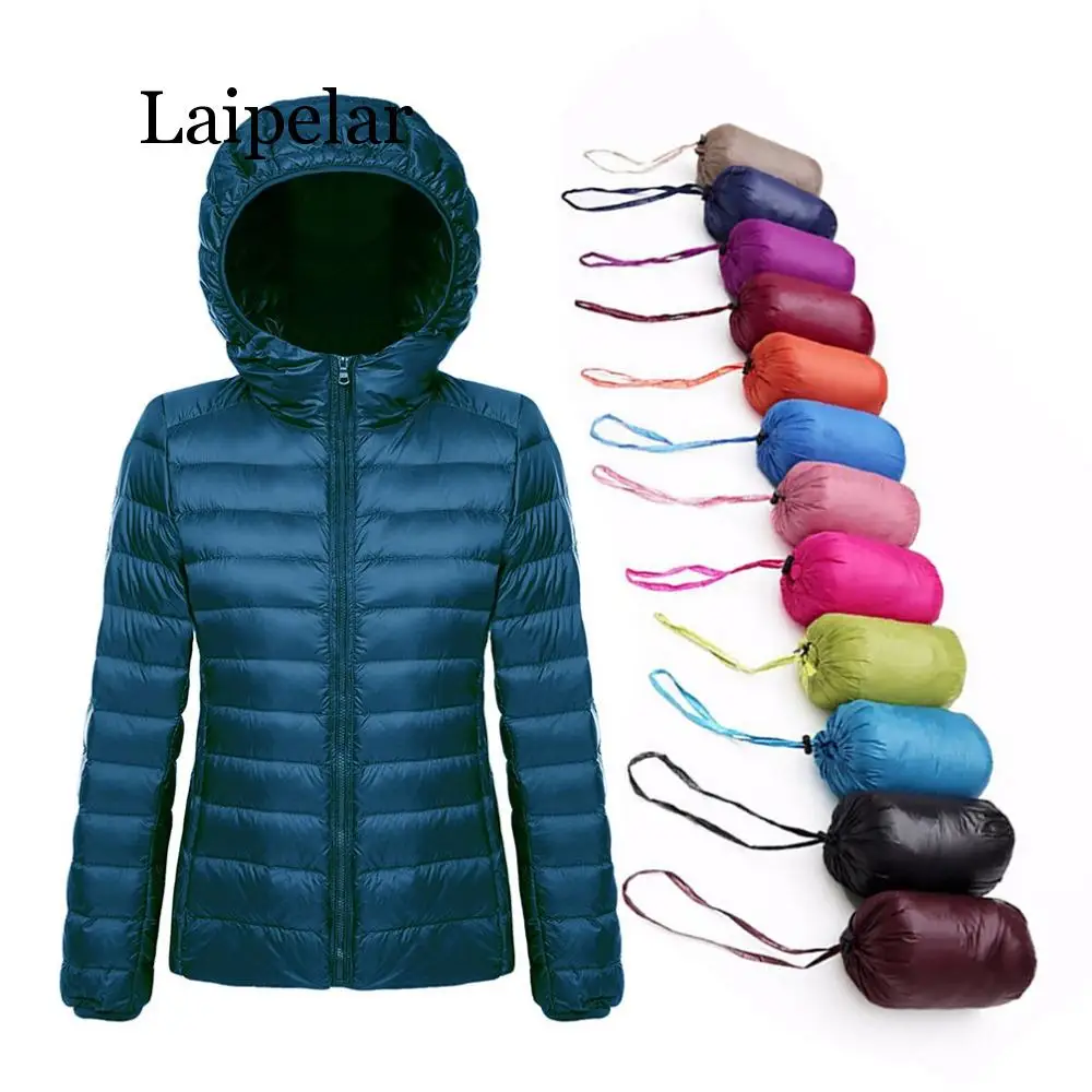 

Laipelar Winter Down Jacket Women Eiderdown Outwear Winter Warm Coat Ultralight White Duck Down Coat Female Parka