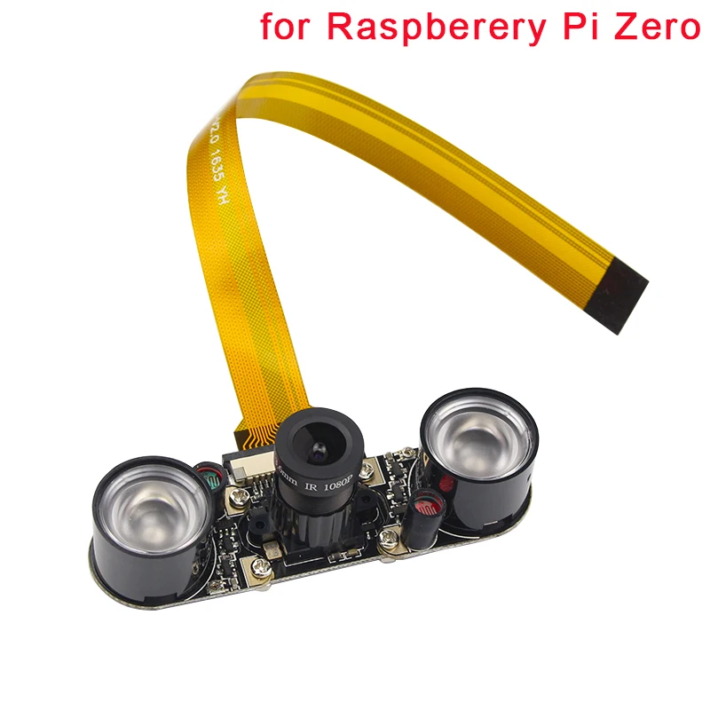 Настраиваемый фокусный модуль камеры ночного видения Raspberry Pi Zero + 2 ИК датчика