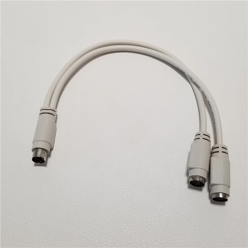 10pcs/lot Motherboard PS2 PS/2 1 TO 2 Splitter Adapter Cable for Mouse Keyboard IC Card Reader Laser Scanner |