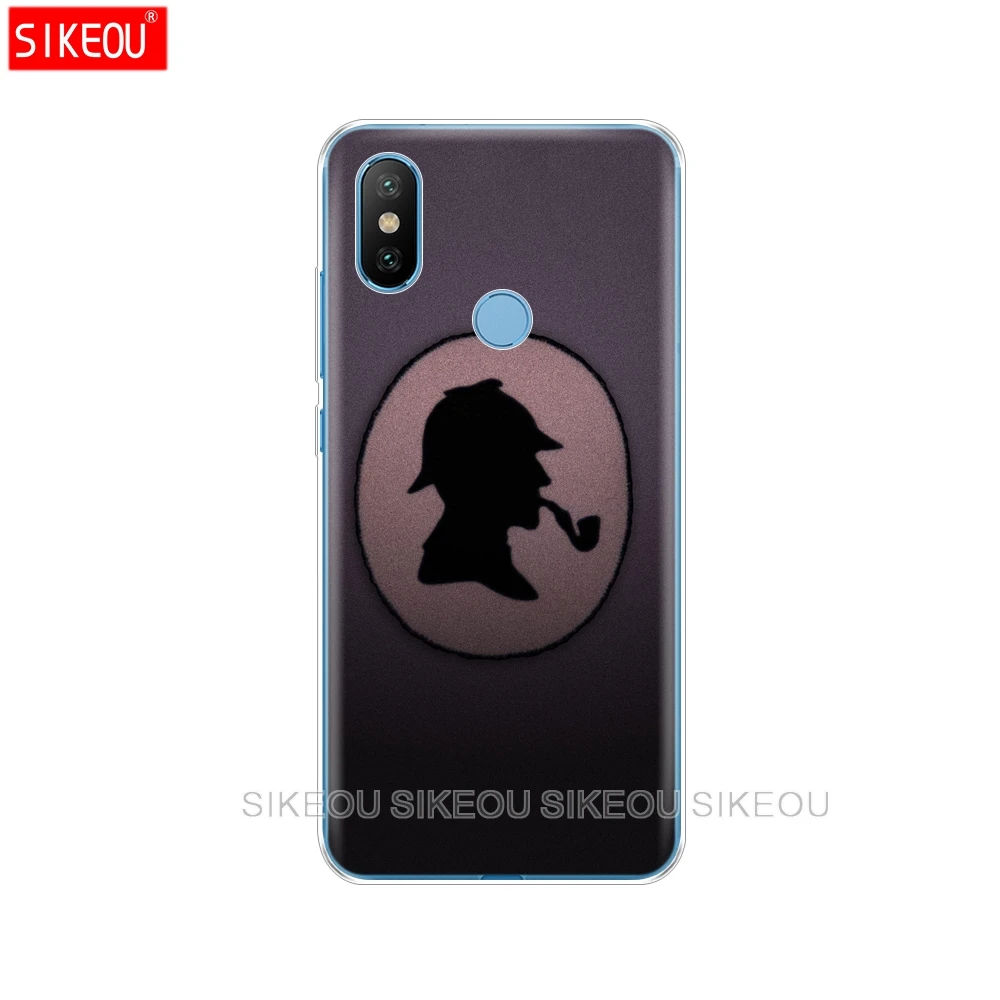 Силиконовый чехол для Xiaomi Mi 8 8SE A1 A2 5 5S 5X 6 Mi5 MI6 NOTE 3 MAX Mix 2 2S Sherlock письменный