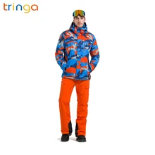 Новая зимняя Для мужчин, плотная, ветронепроницаемая лыжный костюм для Для мужчин Водонепроницаемый Сноубординг костюмы Теплая Лыжная куртка и штаны комплекты верхней одежды для лыж