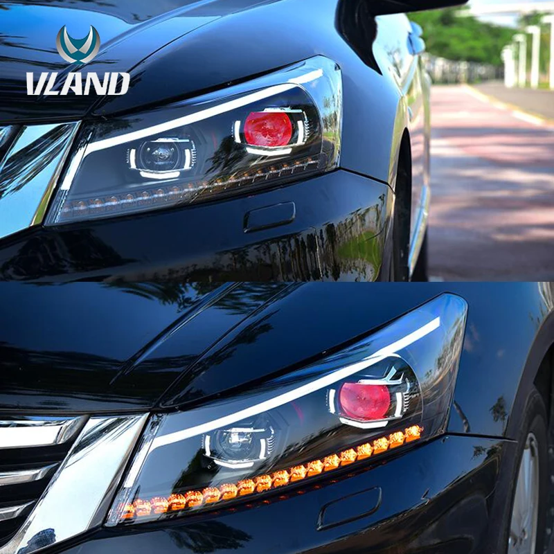 Vland автомобильный Стайлинг для 2008 2012 Honda Accord головной светильник под двойным