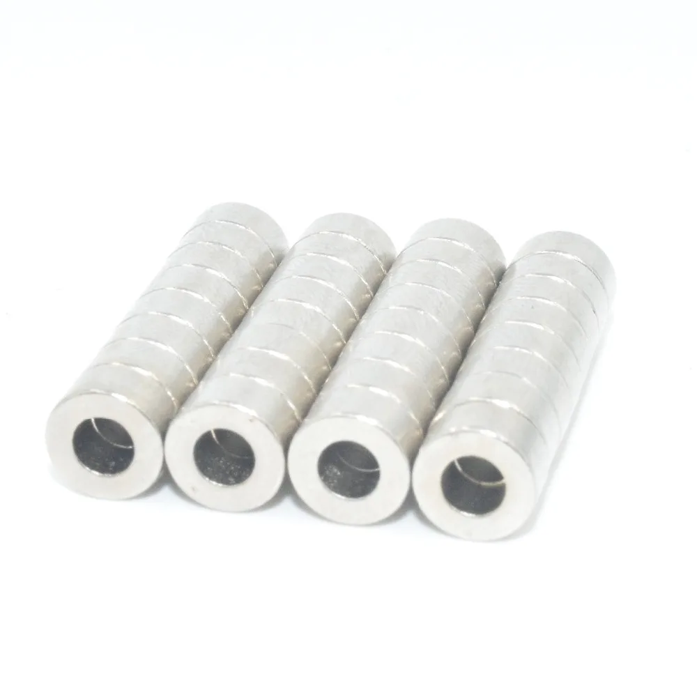 

100pcs Ring 6x3mm Dia.6mmx3mm hole 3mm N50 Neodymium Rare Earth NdFeB Magnets Strong