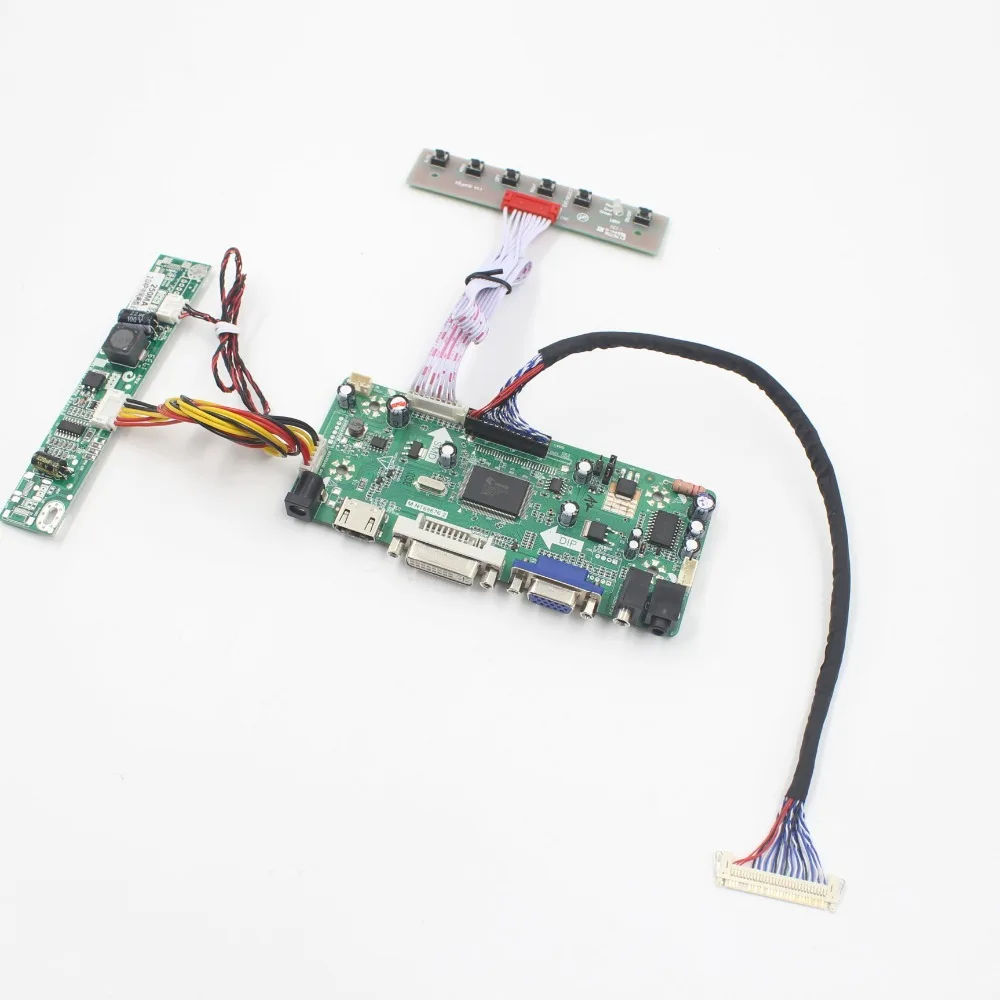 DIY HDMI DVI VGA Audio LCD controller board Kit for M190PW01V8 19 inch 1440X900 WLED LED LCD panel LVDS singal HDMI input