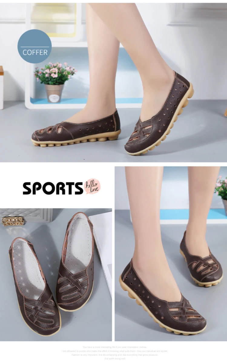 Plardin/Большие размеры 35-44; новые модные женские туфли на плоской подошве с перфорацией; удобная мягкая повседневная обувь без застежки; женская обувь без застежки