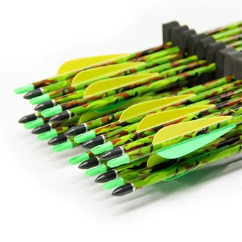 

6/12/24pcs Spine 300 Pure Carbon Arrow Length OD7.6mm with Removable Tip for Recurve Compound Bow Shooting new 2019