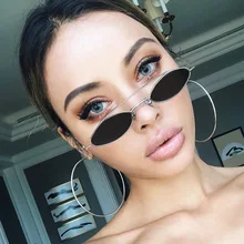 LS JOHN маленькие овальные солнцезащитные очки для женщин брендовые новые дизайнерские темные очки солнцезащитные очки мужские винтажные металлические прозрачные очки UV400