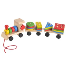 Детские модели, строительные игрушки, поезд, строительные блоки, Развивающие детские деревянные укладки, детские блоки, игрушки для детей, подарки на день рождения