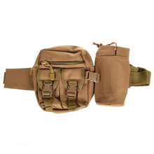 Practical Outdoor Travel Waist Bag Hiking Climbing Water Bottle Holding Waistbag Military Waist Pack Bags 600D Nylon Belt Bag