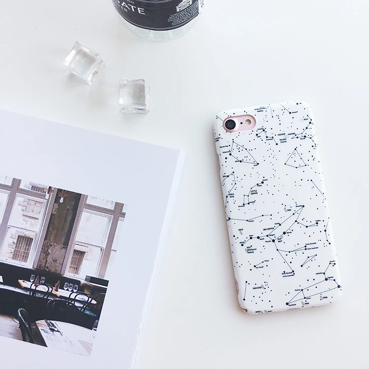 Starry sky constellation phone Cases for iphone X 7 7Plus For iphone 6 6s 6Plus 6splus 8 8plus galaxy painted Soft TPU cover