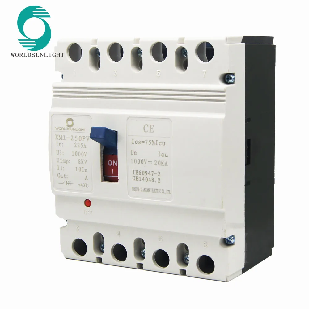 XM1-250PV 160A 200A 225A 4P 1000v литой корпус автоматический выключатель mccb