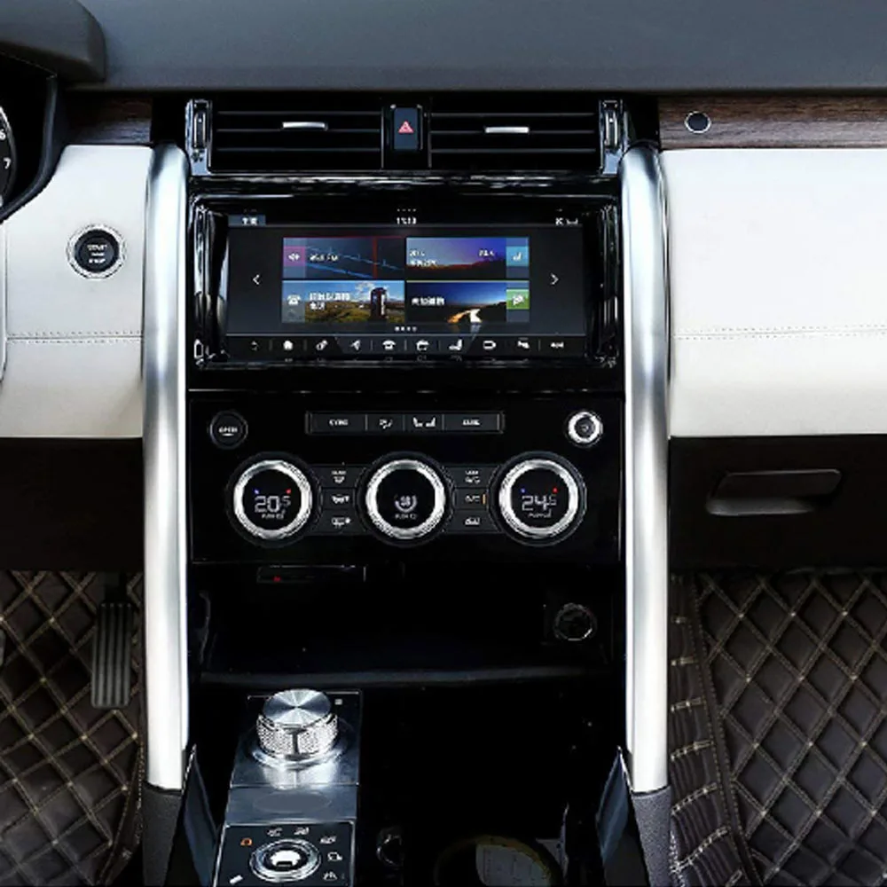 ABS Хром Матовый центральной консоли украшения полоски отделкой аксессуары для Land Rover Discovery 5 LR5 автомобиль-Стайлинг 2 шт