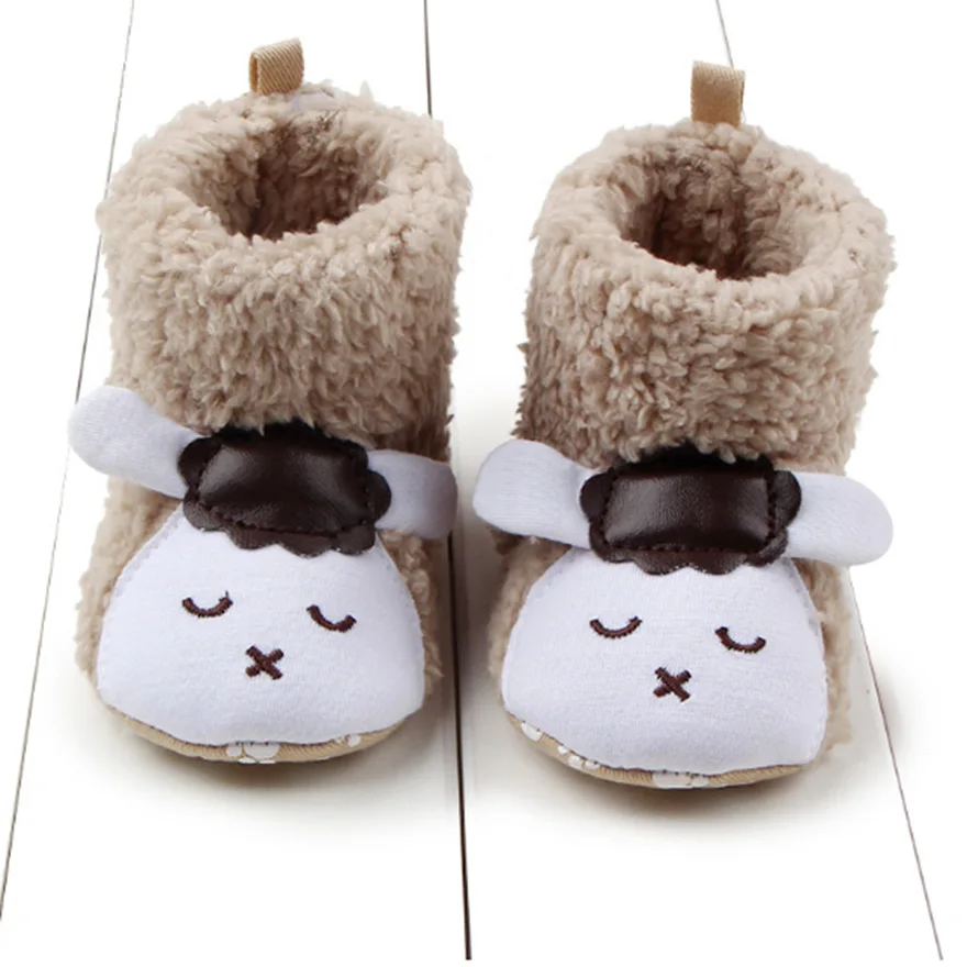 

Super Warm Plush Baby Girl Boots Soft Winter Baby Shoes Boys First Walkers Snow Boots Infant Crib Slipper Newborn Booties 0-18M