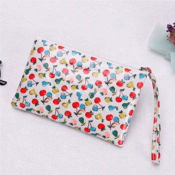 

Canvas Floral Printed Cosmetic Bag Zipper Makeup Bags Girls Toiletry Bag Portable multi-function Travel Bag New Arrival