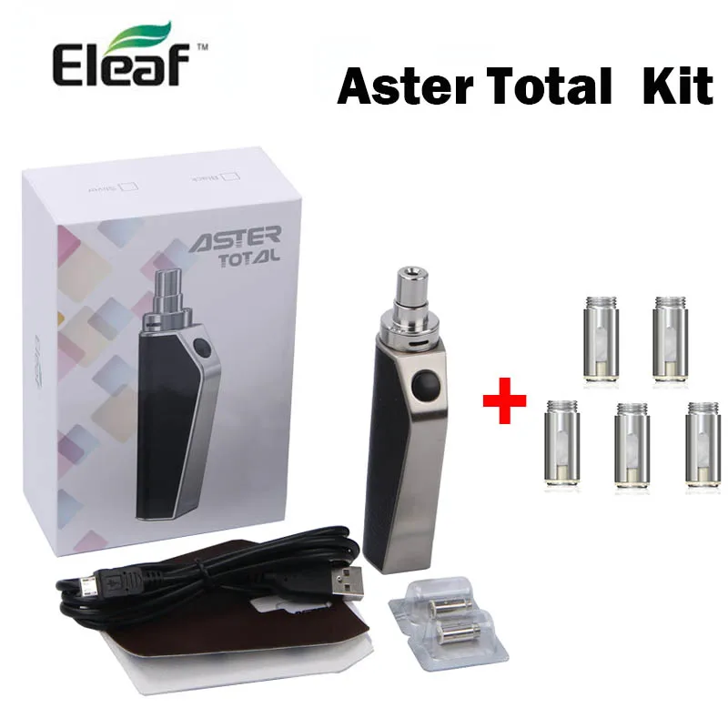 

Eleaf Aster Total Starter Kit 25W 2ml Atomizer Tank and 1600mah Battery Vape Vaporizer with IC Coil Electronic Cigarette