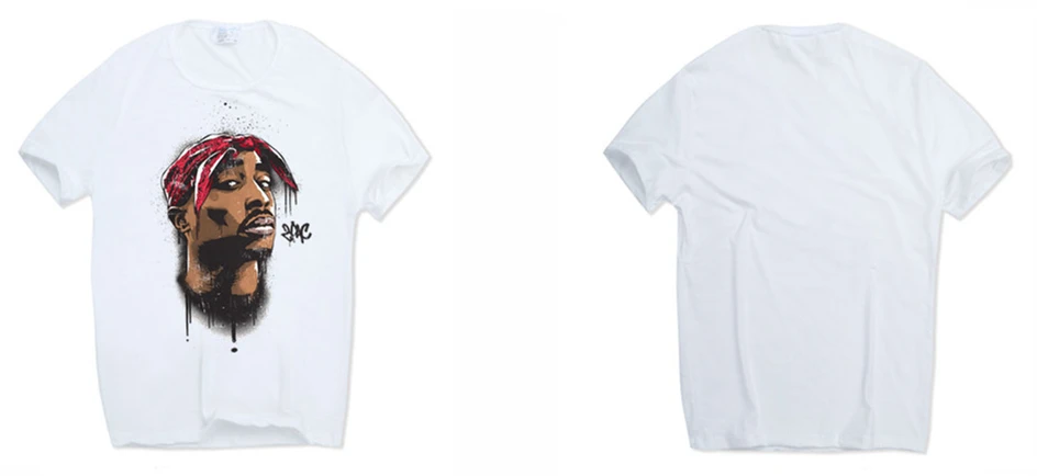 Hecoolba 2017 Men's print tupac 2pac T-shirt Short sleeve O-Neck White Tshirt Hip Hop Swag harajuku Streetwear T shirt HCP287 4