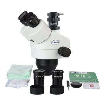 

7X-45X Trinocular Stereo Industrial Microscope Lens 1/2 CTV adapter Microscope Camera Interface