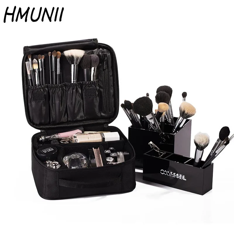 Bolsa de maquiagem De Alta Qualidade Grande Capacidade de Sacos Cosméticos Caso Caixa de Cosméticos À Prova D' Água Mulheres Organizer Bag Bolsa de Maquiagem Profissional
