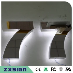 Factory Outlet Outdoor backlit 304# stainless steel LED Home Numbers Doorplate