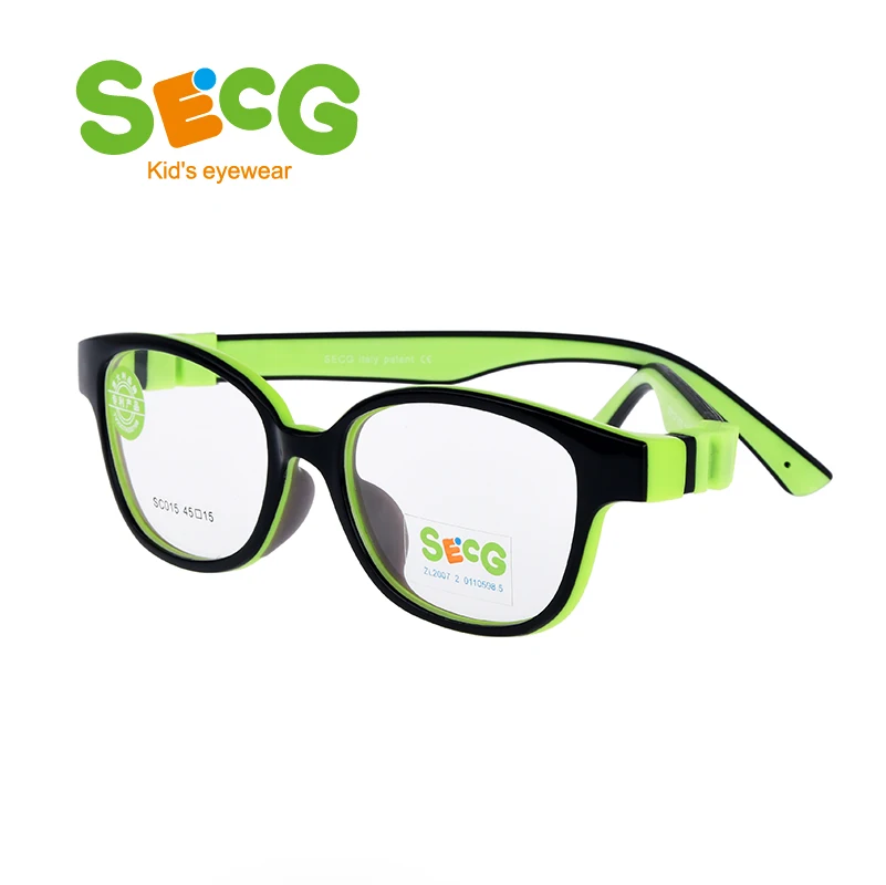 SECG Съемная круглая детская оптическая оправа, детские оправы, очки из пищевого материала, фиксатор, ремень, рецептурные оправы - Цвет оправы: C31