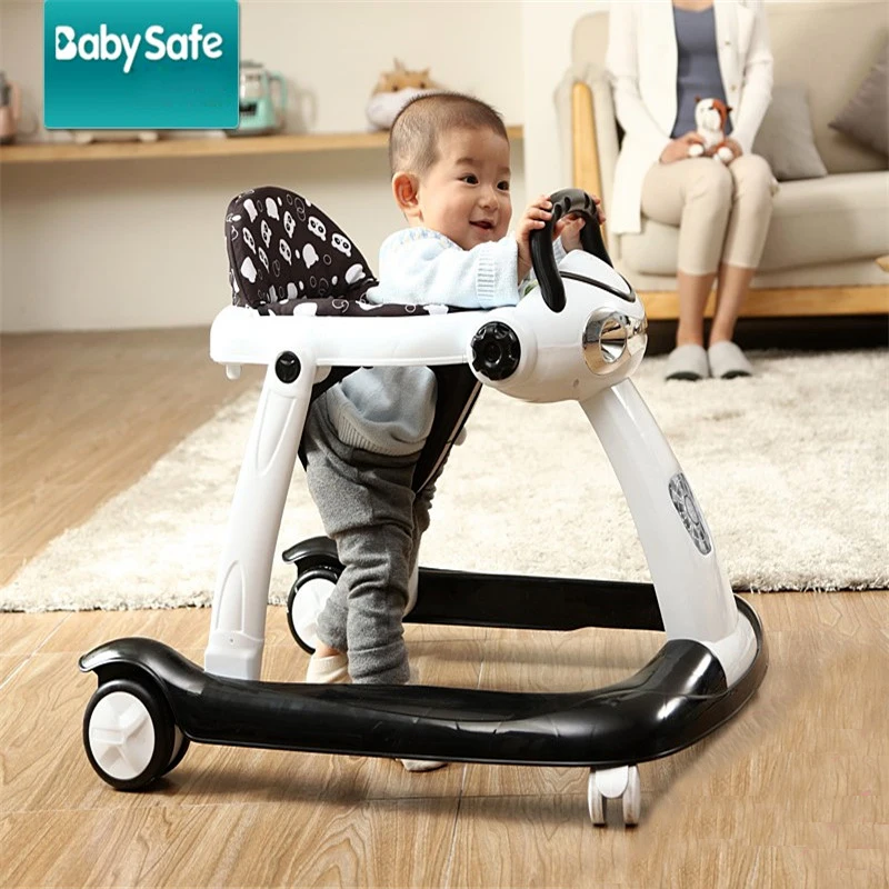 

Babysafe Baby Walker with Wheels Anti Rollover Music Safety Baby Walker Car Child Walking Assistant Learning To Walk Wheelchair