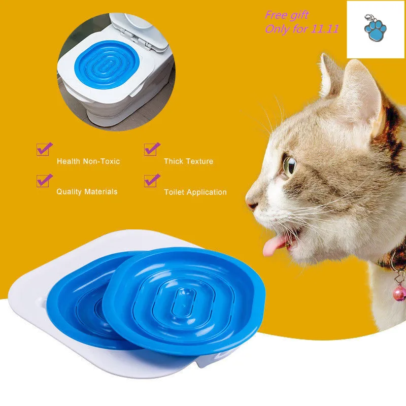 Пластиковый набор для обучения туалету для кошек, поднос для туалета, профессиональный коврик для кошачьего туалета для щенков, принадлежности для обучения питомцев