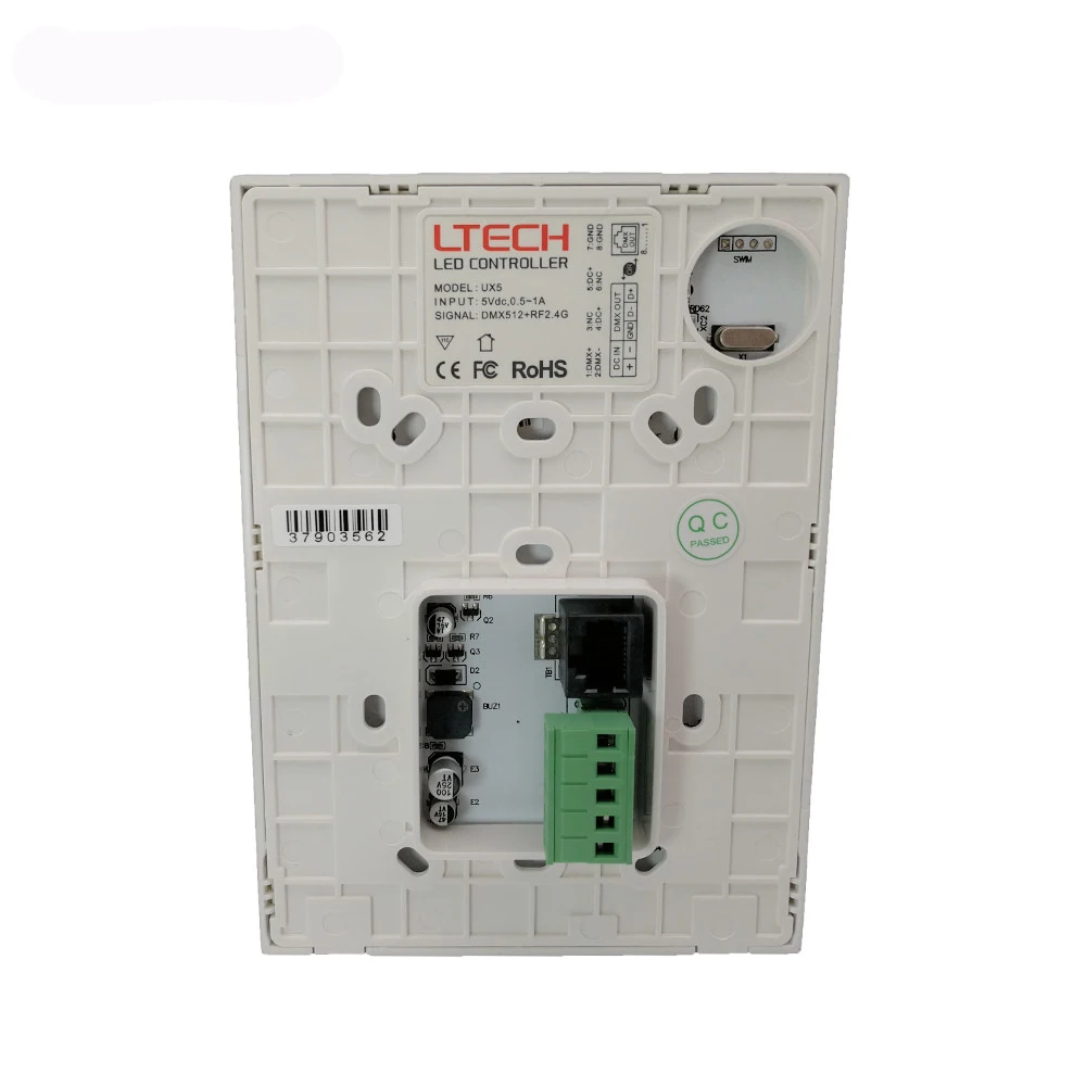 Ltech 2.4 ГГц РФ удаленного беспроводного светодиодные полосы DMX512 сенсорный диммер AC 220 В 240 В 4 зоны multi DIM контроллер с R4-CC приемник