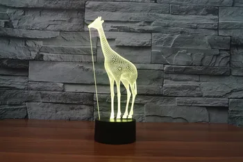 

Creative Cartoon Giraffe Night Light Table lamp 3D LED Night Light Acrylic Colorful Gradient Atmosphere Lamps Novelty Lighting