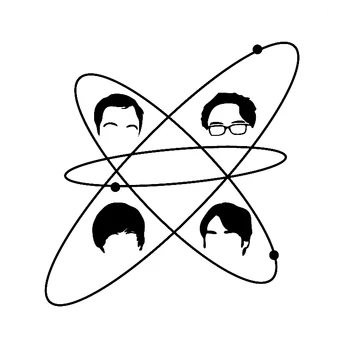 

Big Bang Theory Car Decal Atom Car Four Boys Window Decor Stickers CZ14