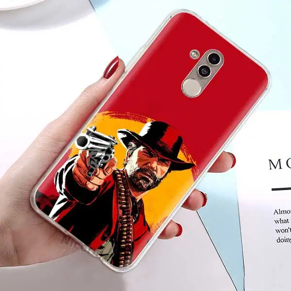 ТПУ силиконовый чехол для huawei P30 P20 Pro P10 P9 Lite mate 10 20 Lite 20 10 Pro Чехол красный Dead Redemption 2 мягкий прозрачный чехол - Цвет: 06