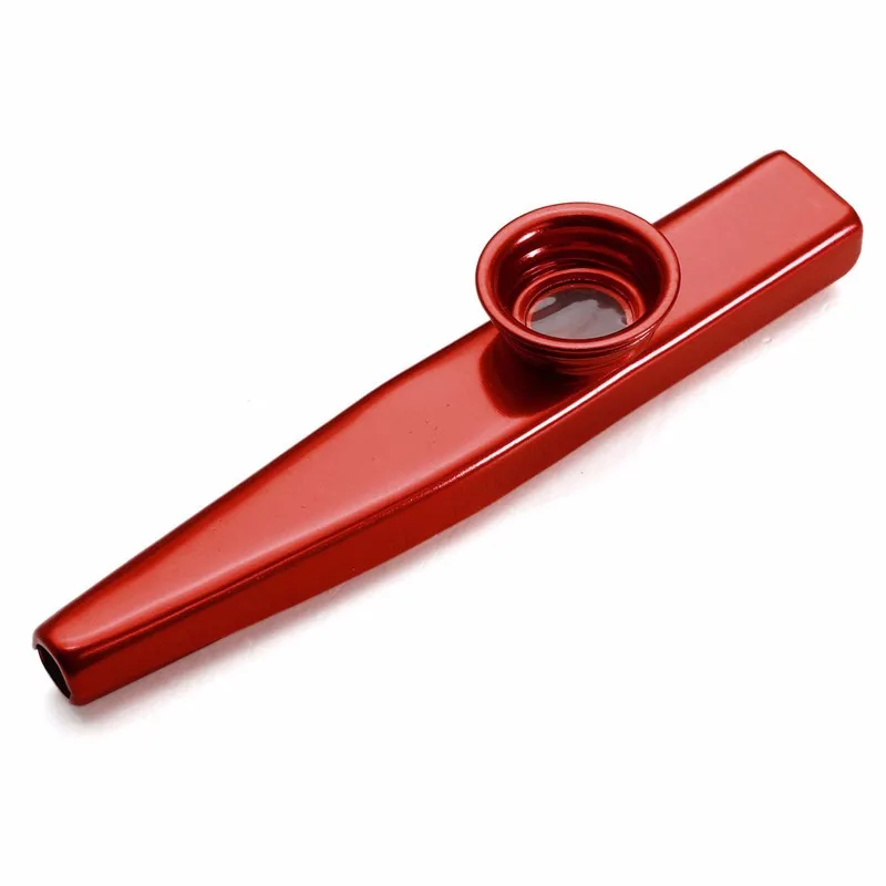 Diseño Simple ligero Kazoo aleación de aluminio Metal para guitarra instrumento de amantes de la música instrumento 4 colores opcional