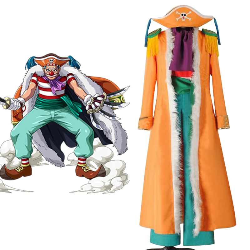 One Piece Buggy Pirates Buggy The Star Clown Before Timeskip Ver Outfit Anime Cosplay Costume C018 Anime Costumes Aliexpress