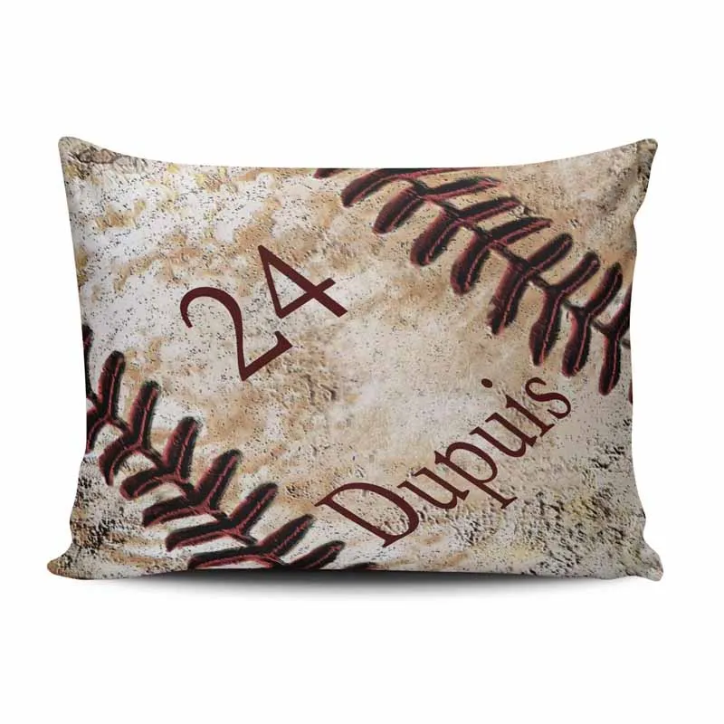 Unique Decors Jersey Number and Name on Vintage Baseball Decorative Pillowcase Zippered Throw Pillow Case Cushion Cover 20x30 i | Дом и сад