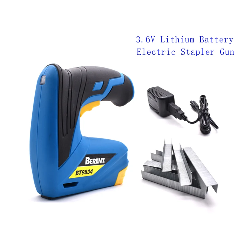 Framing Tacker литиевая батарея электрический степлер пистолет с 600Pcs гвозди 3 6 V 1300mAh