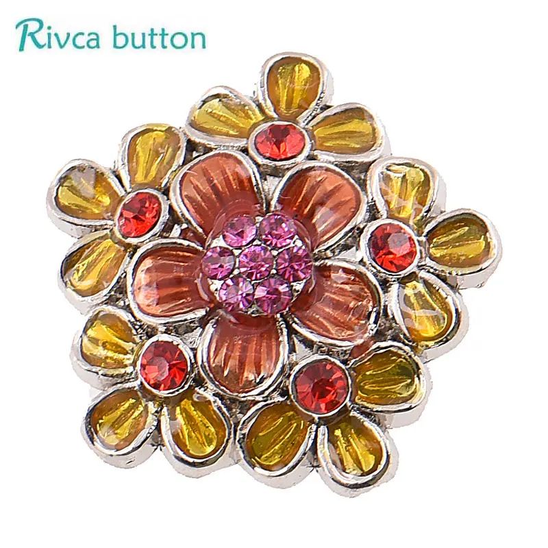 Браслет Rivca Snap ginger Button ювелирных изделий diy18мм в виде цветов модные кнопки