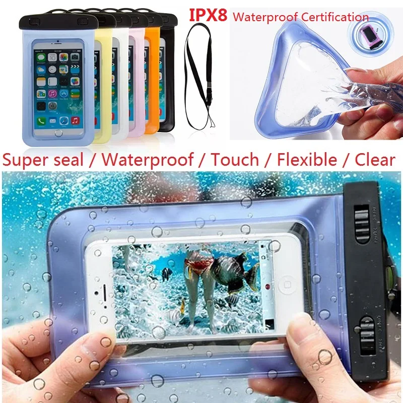100 Sealed Waterproof font b Bag b font Case Pouch Phone Cases for iPhone 6 6