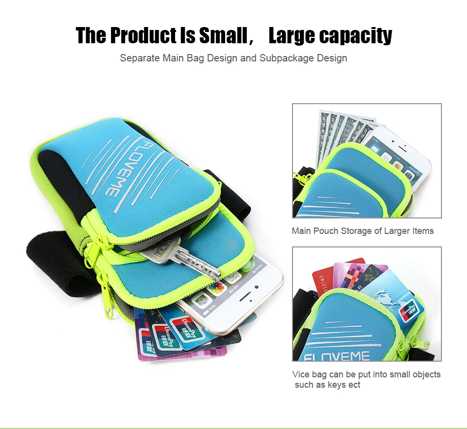 FLOVEME Sport Arm Band Case 5.5 For Samsung Galaxy S7 S6 Gym Sport Case  (2)