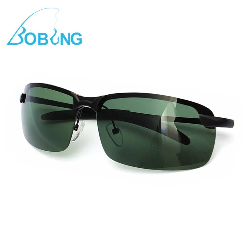 

Bobing Outdoor Sports Anti UV Fishing Sunglasses Dark Green Metal Frame Polarized Sunglasses Fishing Eyewear