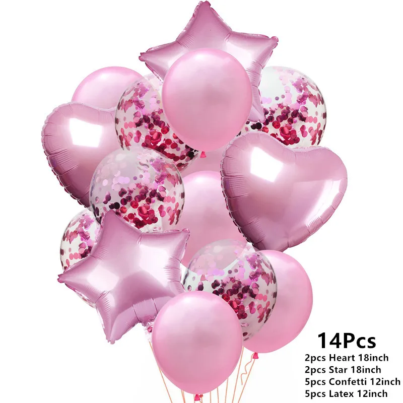 Свадебные шары для украшения невесты, чтобы быть воздушным шаром Mr Mrs украшения на свадьбу на день рождения курицы вечерние сувениры принадлежности для вечеринки-девичника - Цвет: 14pcs Pink C