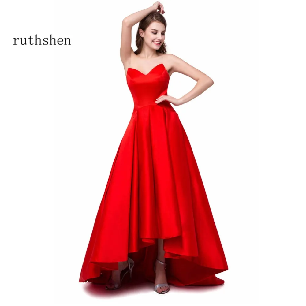 Ruthshen Reflective Dress Sexy High Low Prom Dresses Cheap