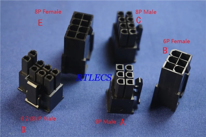 5 шт. 4,20 мм 6 8 6+ 2 Pin мужской женский корпус ПК компьютер видео карта Видеокарта GPU PCI-E разъем питания шины PCIe розетка